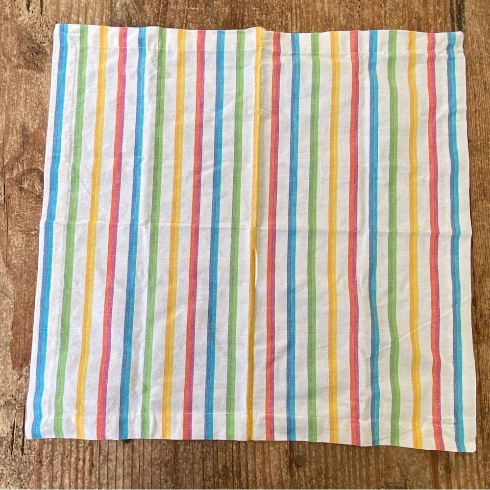 Crate & Barrel Shadow Stripe Napkin Pair